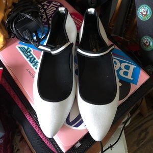 Gia Couture White Star Flats